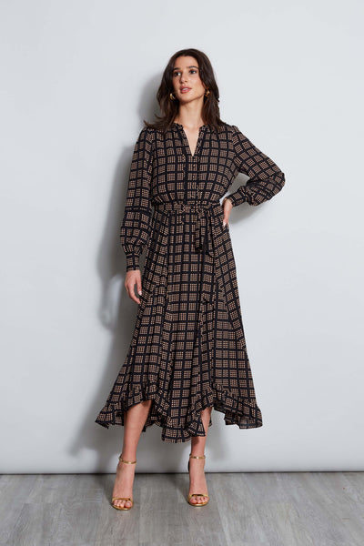 T-Tahari Icon Dot Midi Dress Image 1