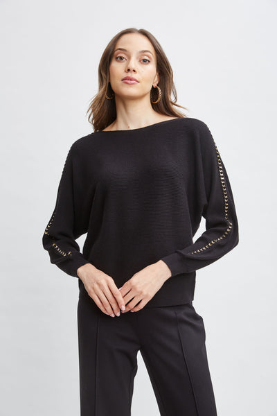 T-Tahari Chain Sleeve Sweater Image 3