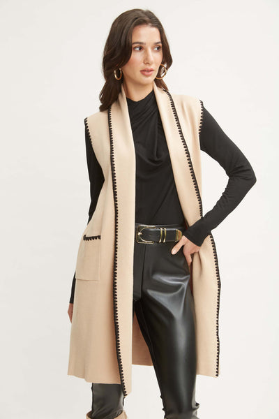 T-Tahari Stitched Sweater Vest Image 1