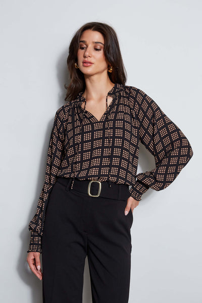 T-Tahari Icon Dot Shirt Image 1