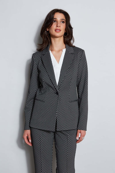 T-Tahari Deco Jacquard Blazer Image 1