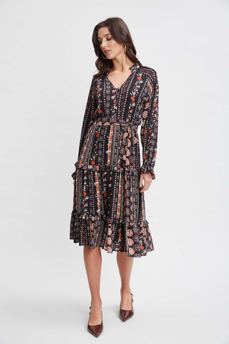 T-Tahari Tiered Garden Dress Elie Tahari T-Tahari Tiered Garden Dress Elie Tahari
