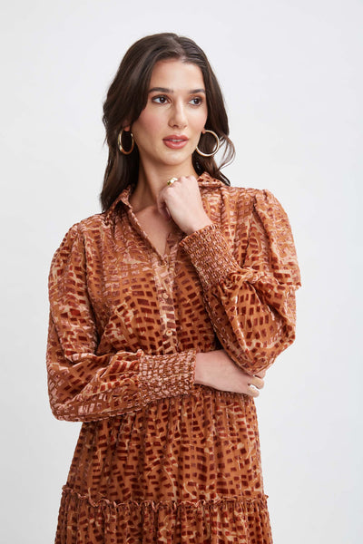 T-Tahari Animal Burnout Dress Image 3