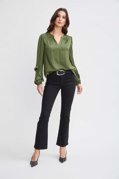 T-Tahari Split Neck Shirt Image 2