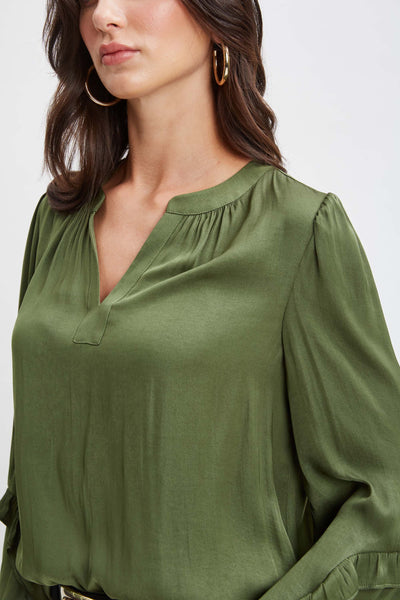 T-Tahari Split Neck Shirt Image 3