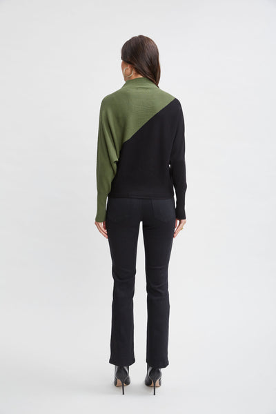 T-Tahari Asymmetric Colorblock Sweater Image 4