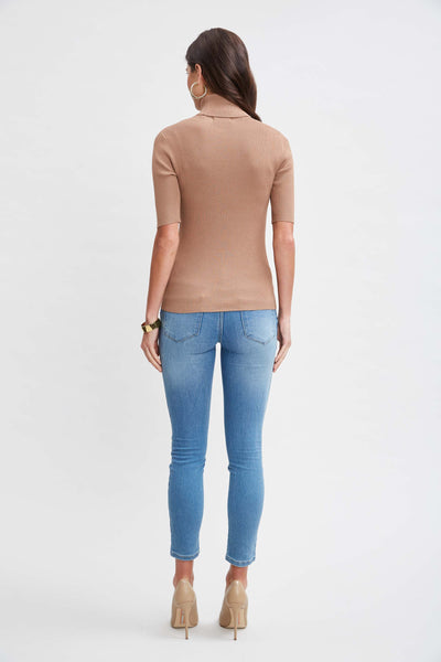 T-Tahari Short Sleeve Button Sweater Image 5