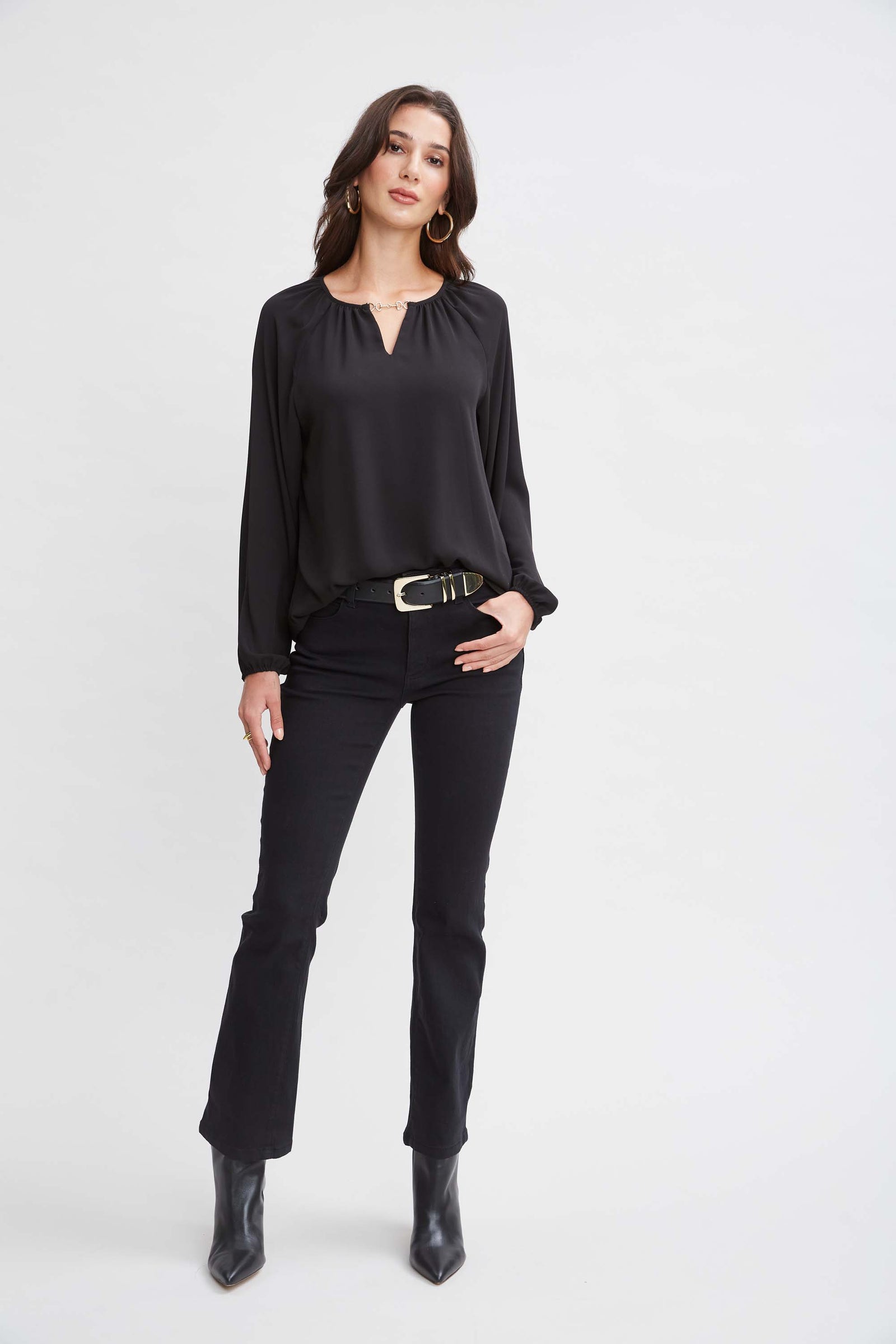 T-Tahari Keyhole Detail Shirt – Elie Tahari