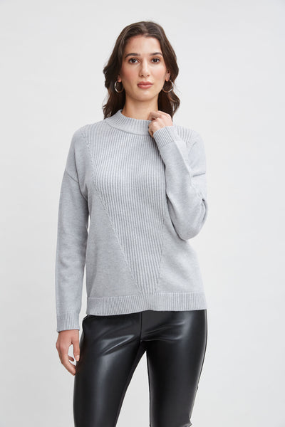 T-Tahari Mock Neck Rib Sweater Image 3