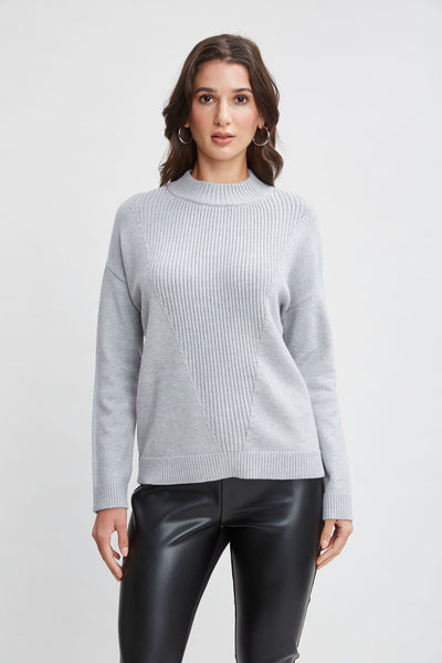 T-Tahari Mock Neck Rib Sweater Image 1