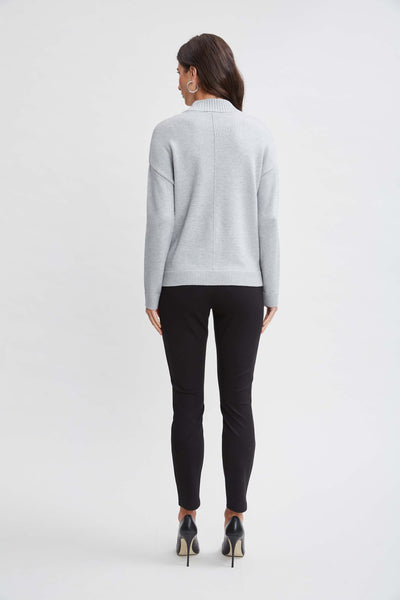 T-Tahari Mock Neck Rib Sweater Image 5