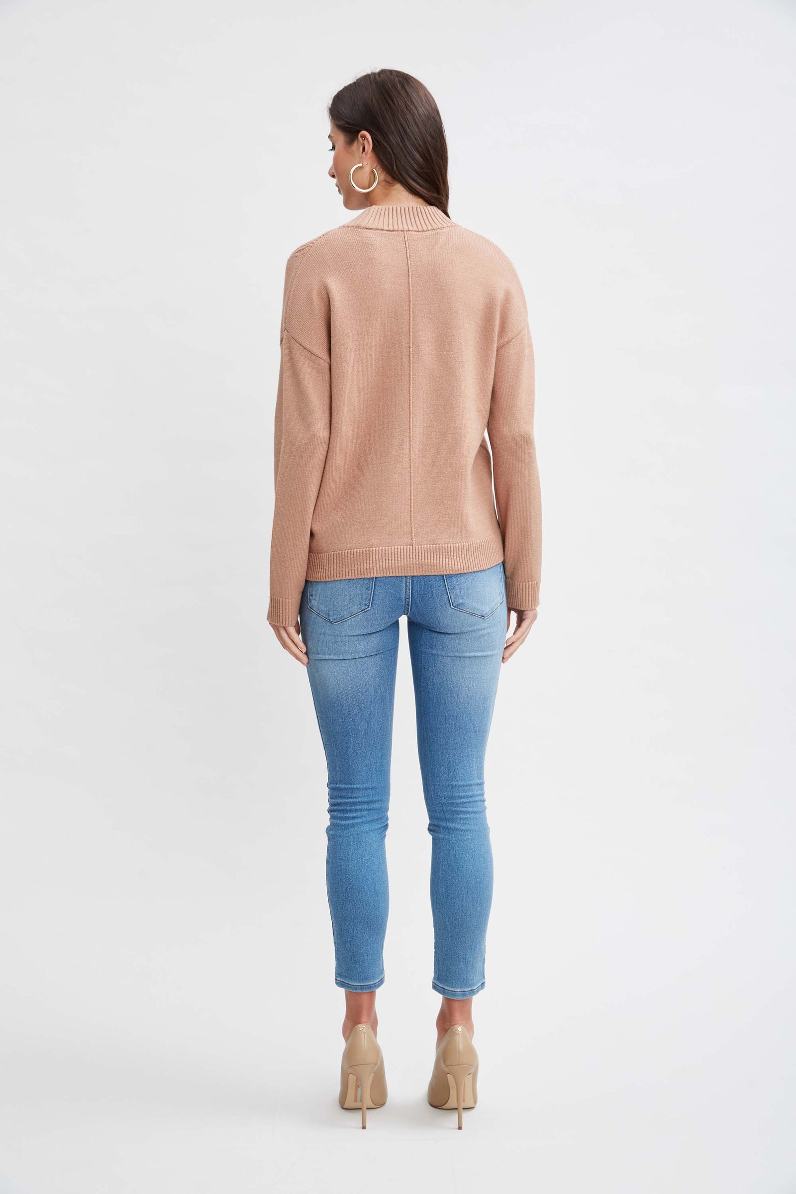 T-Tahari Mock Neck Rib Sweater – Elie Tahari