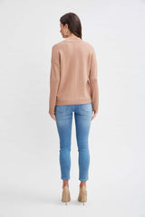 T-Tahari Mock Neck Rib Sweater