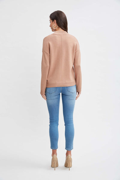 T-Tahari Mock Neck Rib Sweater Image 3