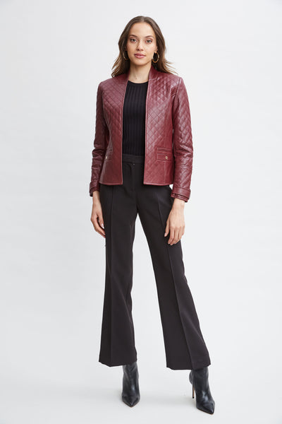 Vegan Leather Quilted Jacket Image 2