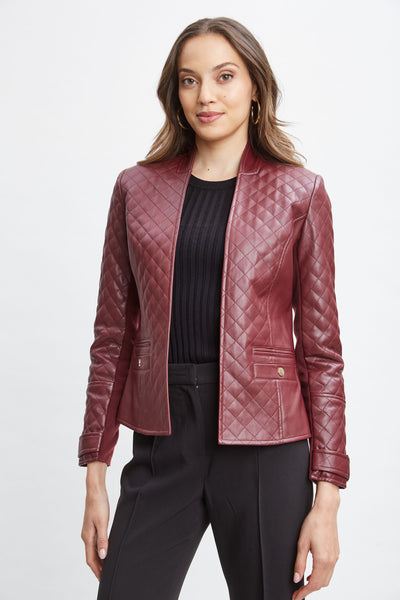 Vegan Leather Quilted Jacket Image 1