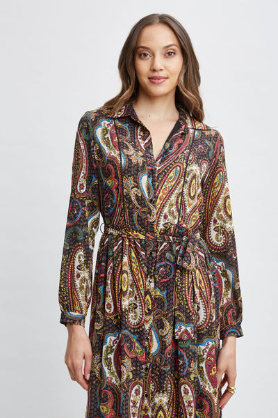T-Tahari Paisley Midi Dress Image 2