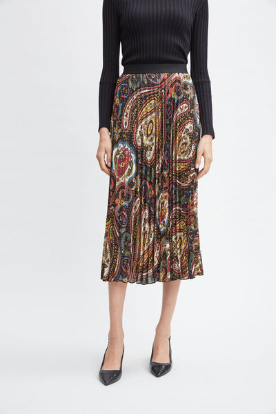 T-Tahari Paisley Pleated Skirt Image 1