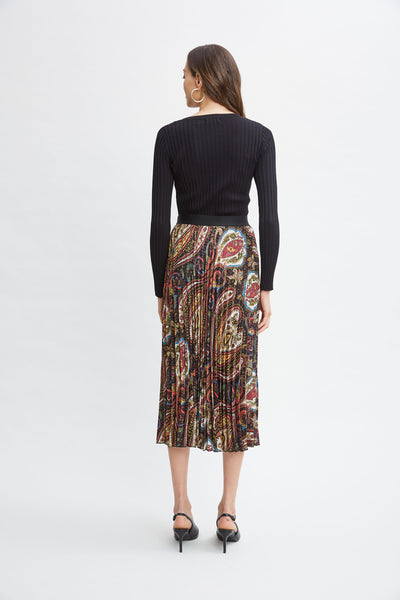 T-Tahari Paisley Pleated Skirt Image 5
