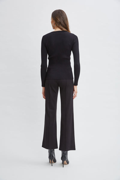 T-Tahari Rib Mesh Sweater Image 4