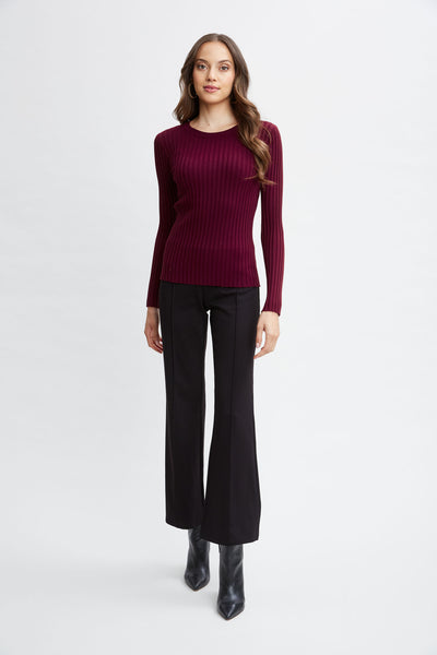 T-Tahari Rib Mesh Sweater Image 2