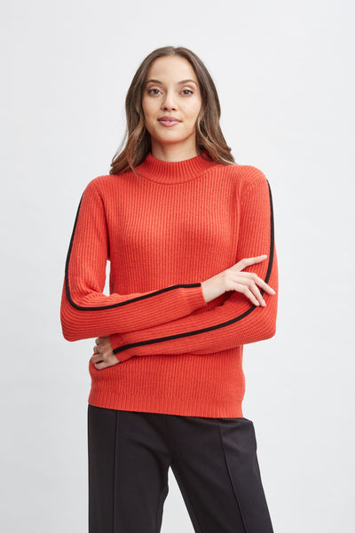 T-Tahari Stripe Sleeve Sweater Image 1