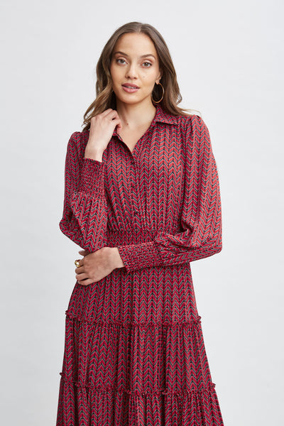 T-Tahari Printed Shirt Dress Image 2