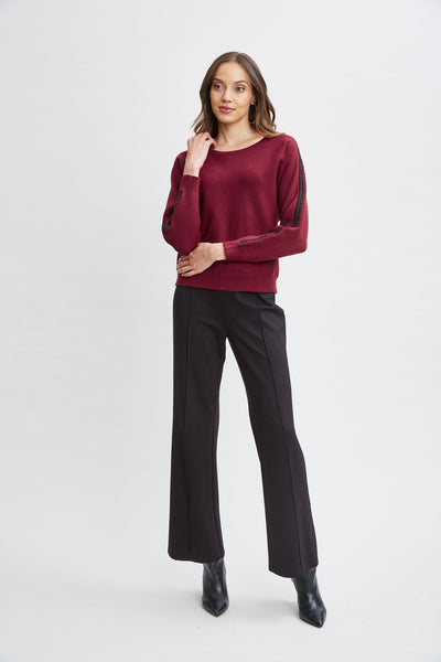 T-Tahari Stitch Sleeve Sweater Image 2