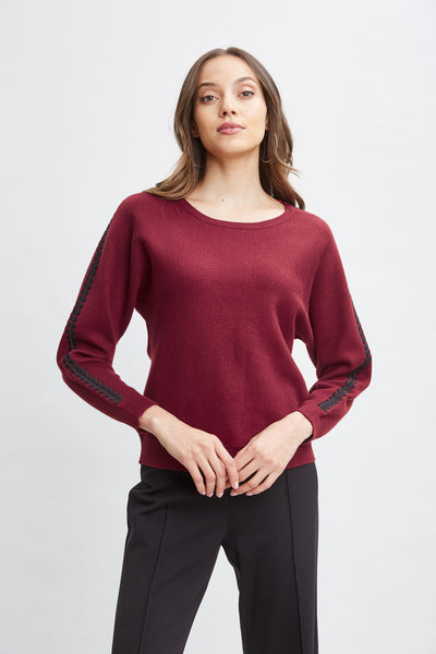 T-Tahari Stitch Sleeve Sweater Image 3