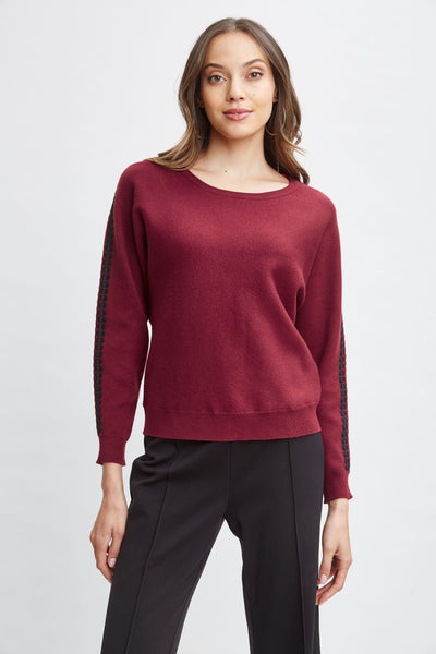T-Tahari Stitch Sleeve Sweater Image 4