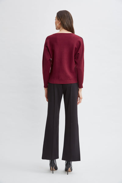T-Tahari Stitch Sleeve Sweater Image 6