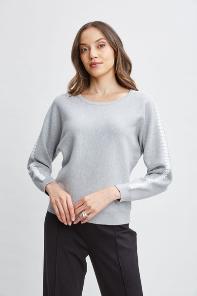 T-Tahari Stitch Sleeve Sweater Image 4