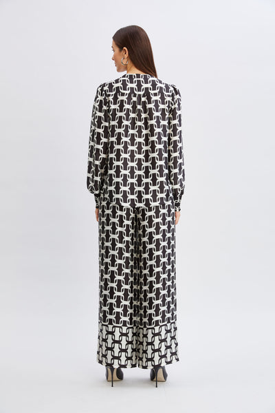 T-Tahari Geometric Chain Shirt Image 7