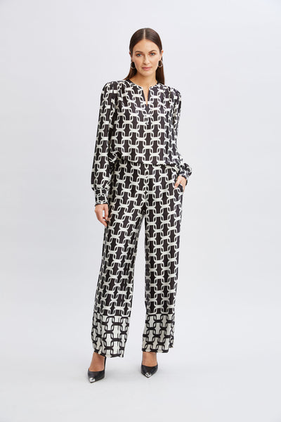 T-Tahari Geometric Chain Shirt Image 5