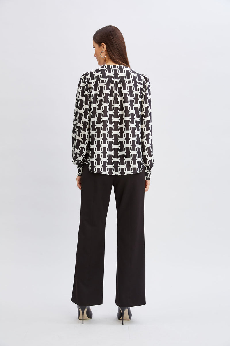 T-Tahari Geometric Chain Shirt