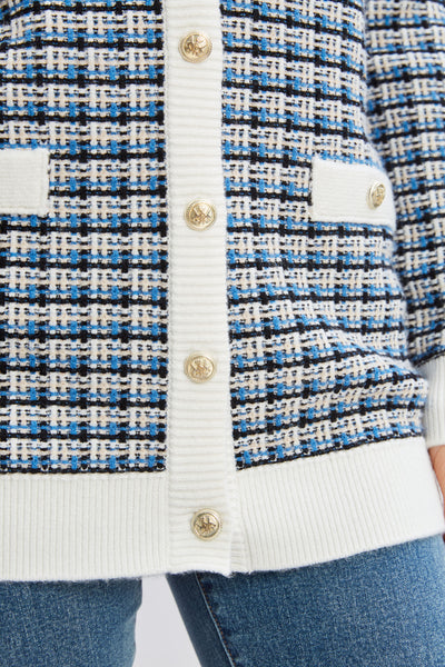 T-Tahari Plaid Cardigan Image 4