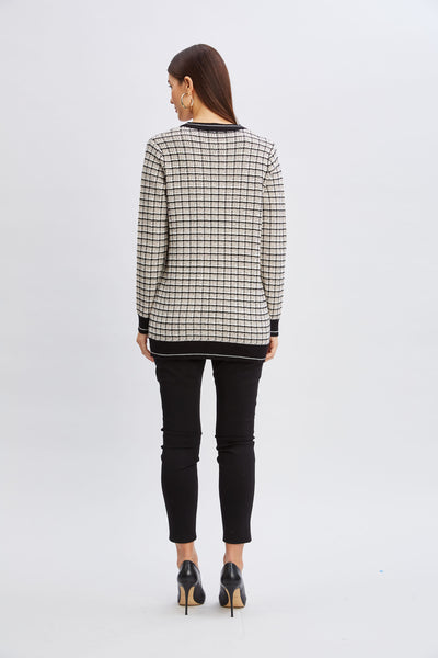 T-Tahari Plaid Cardigan Image 6
