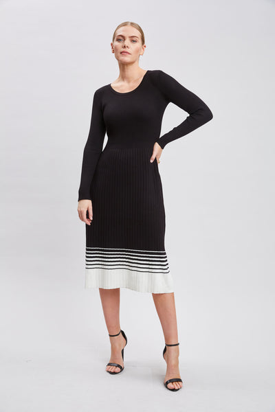 T-Tahari Stripe Hem Dress Image 3