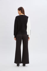 T-Tahari Colorblock Stitch Sweater