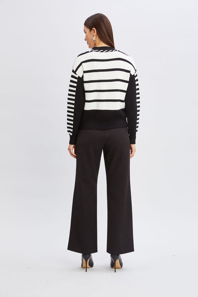 T-Tahari Stripe Stitch Cardigan Image 5