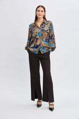 T-Tahari Royal Paisley Button Down