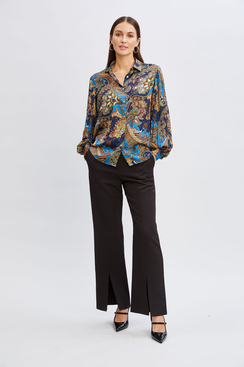T-Tahari Royal Paisley Button Down