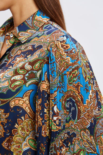 T-Tahari Royal Paisley Button Down Image 6