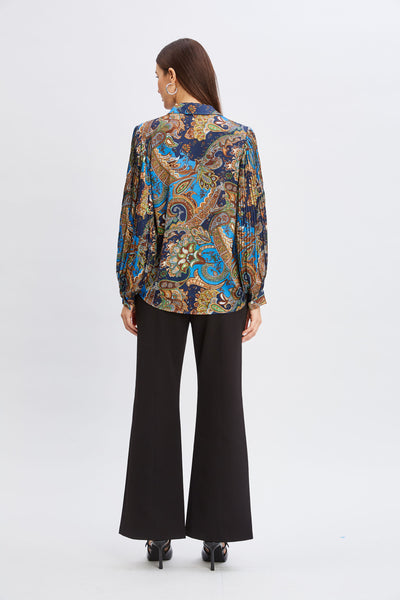 T-Tahari Royal Paisley Button Down Image 7
