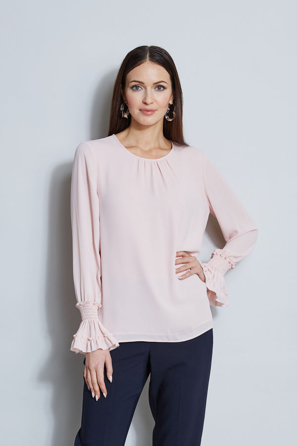 T-Tahari Ruffle Cuff Shirt