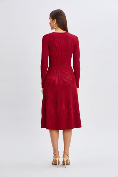 T-Tahari Lurex Mock Wrap Sweater Dress Image 5