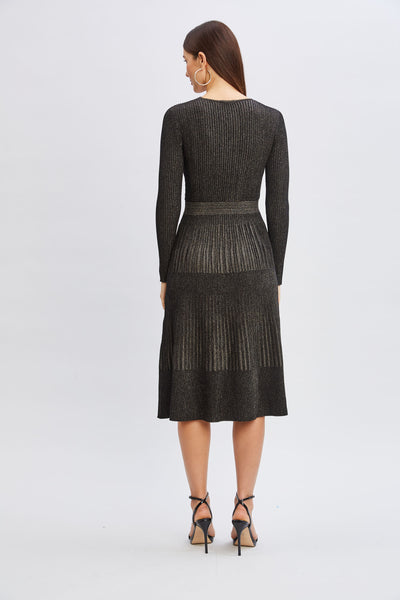 T-Tahari Lurex Mock Wrap Sweater Dress Image 6