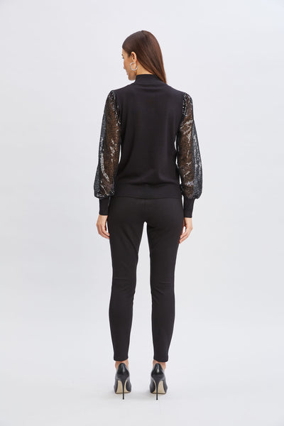 T-Tahari Sequin Sleeve Sweater Image 5