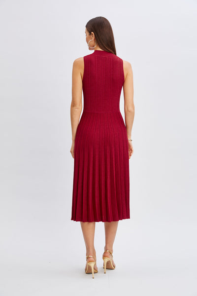 T-Tahari Metallic Mock Neck Dress Image 5