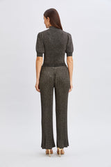 T-Tahari Metallic Wide Leg Pant